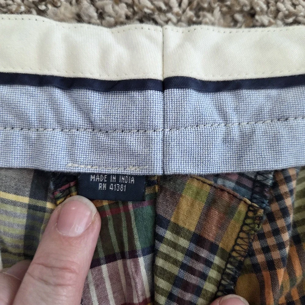 Polo Ralph Lauren Patchwork Authentic India Madras Shorts Mens 36 Cotton Preppy